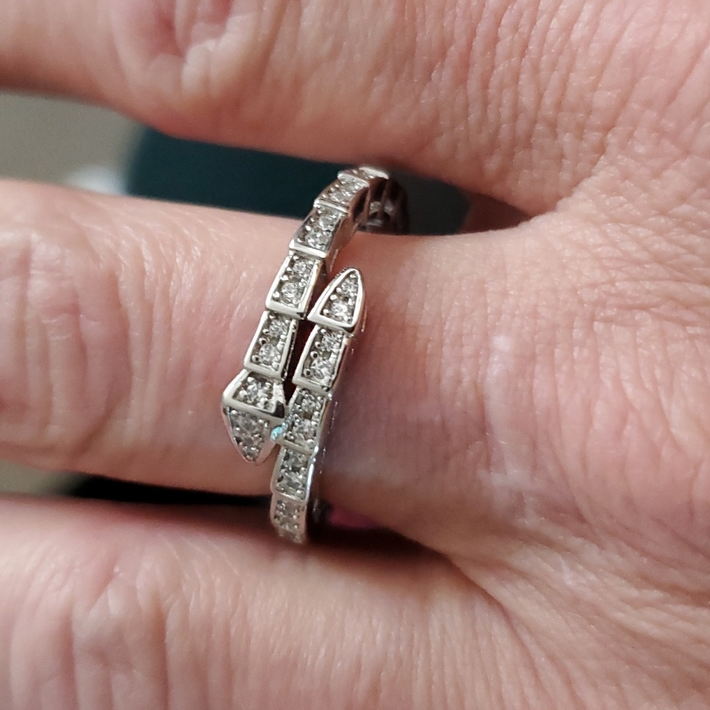 925 Sterling Silver snake ring